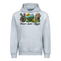 Peace Love Hippo Urban Hoodie | Teevron