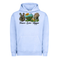 Pigment Grape Ice Peace Love Hippo Urban Hoodie - LillyAllenDesigns