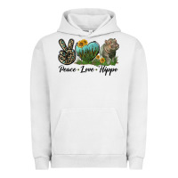 Pigment Lunar Rock Peace Love Hippo Urban Hoodie - LillyAllenDesigns