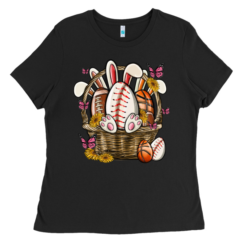 Easter Basket Sports Ladies Tee by MaliasSmallBusiness | Teevron