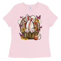 Bubblegum Pink easter basket sports Ladies Tee - MaliasSmallBusiness