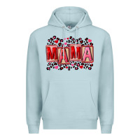 Blue Mist Pink leopard mama Premium Hoodie - FaDigitalArtStudio