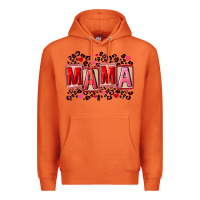 Carrot Pink leopard mama Premium Hoodie - FaDigitalArtStudio