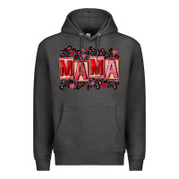 Charcoal Heather Pink leopard mama Premium Hoodie - FaDigitalArtStudio