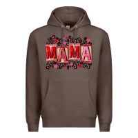 Coffee Pink leopard mama Premium Hoodie - FaDigitalArtStudio