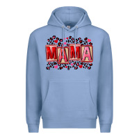 Colony Blue Pink leopard mama Premium Hoodie - FaDigitalArtStudio