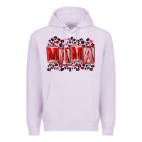 Lilac Pink leopard mama Premium Hoodie - FaDigitalArtStudio