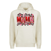 Oatmeal Heather Pink leopard mama Premium Hoodie - FaDigitalArtStudio