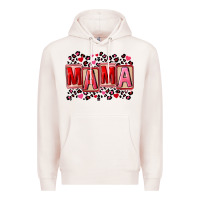 Pale Pink Pink leopard mama Premium Hoodie - FaDigitalArtStudio