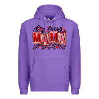Purple Pink leopard mama Premium Hoodie - FaDigitalArtStudio