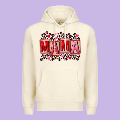 Pink Leopard Mama Premium Hoodie Designed By Fadigitalartstudio