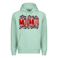 Seafoam Pink leopard mama Premium Hoodie - FaDigitalArtStudio