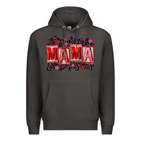 Smoke Pink leopard mama Premium Hoodie - FaDigitalArtStudio