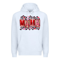 White Pink leopard mama Premium Hoodie - FaDigitalArtStudio