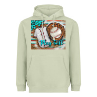 Matcha Baseball Play Ball With Leopard Mousepad Heavyweight Hoodie - BundleAndBundleShop