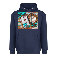 Navy Baseball Play Ball With Leopard Mousepad Heavyweight Hoodie - BundleAndBundleShop