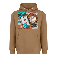 Toasted Coconut Baseball Play Ball With Leopard Mousepad Heavyweight Hoodie - BundleAndBundleShop