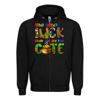 Black Who needs luck when you are this cute Zipper Hoodie - OliviaCreatesArt