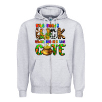 Heather Grey Who needs luck when you are this cute Zipper Hoodie - OliviaCreatesArt