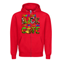 Red Who needs luck when you are this cute Zipper Hoodie - OliviaCreatesArt