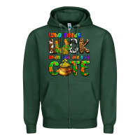 Sports Green Who needs luck when you are this cute Zipper Hoodie - OliviaCreatesArt