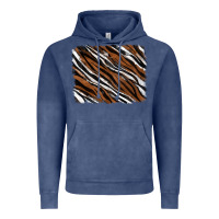Vintage Denim Tiger zebra background Vintage Hoodie - RanaPortraitStore