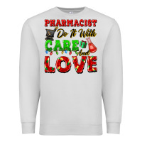Dove Grey pharmacist do it with care and love christmas Premium Sweatshirt - FaDigitalArtStudio
