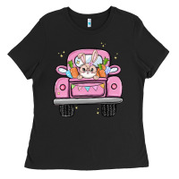 Easter Bunny And Truck Ladies Tee | Teevron