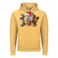 Vintage Mustard Joy Christmas Goat Vintage Hoodie - LillyAllenDesigns