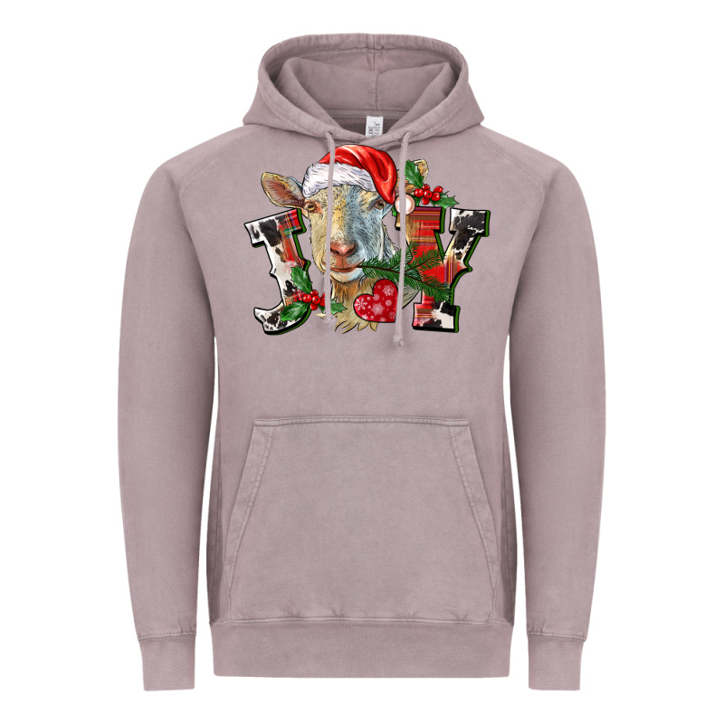 Joy Christmas Goat Vintage Hoodie by LillyAllenDesigns | Teevron