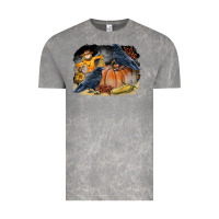 Cloud Rock Fall Background With Crow Vintage Tee - LillyAllenDesigns