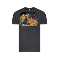 Vintage Black Fall Background With Crow Vintage Tee - LillyAllenDesigns