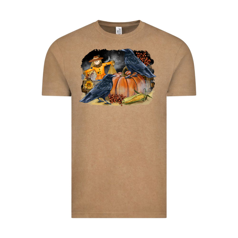 Fall Background With Crow Vintage Tee by LillyAllenDesigns | Teevron