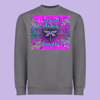 Just A Girl Who Loves Dragonfiles Heavyweight Sweatshirt Designed By Tumblerdesignbyshophia