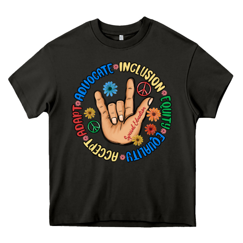 Advocate Inclusion Equity Equality Accept Adapt Heavy Core Tee by MaliasSmallBusiness | Teevron