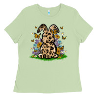 Matcha western floral bunny Ladies Tee - MaliasSmallBusiness
