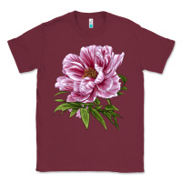 Burgundy Peony Flower Illustrations Classic Tee - LillyAllenDesigns