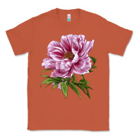Copper Peony Flower Illustrations Classic Tee - LillyAllenDesigns
