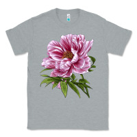 Heather Grey Peony Flower Illustrations Classic Tee - LillyAllenDesigns