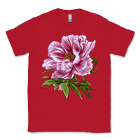 Red Peony Flower Illustrations Classic Tee - LillyAllenDesigns