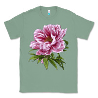 Sage Peony Flower Illustrations Classic Tee - LillyAllenDesigns