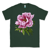 Sports Green Peony Flower Illustrations Classic Tee - LillyAllenDesigns