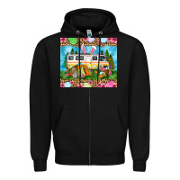 Black Easter Day camping Zipper Hoodie - OliviaCreatesArt