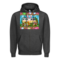 Charcoal Heather Easter Day camping Zipper Hoodie - OliviaCreatesArt