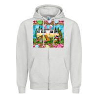 Dove Grey Easter Day camping Zipper Hoodie - OliviaCreatesArt