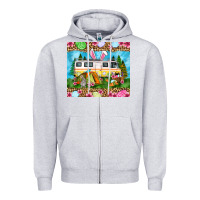 Heather Grey Easter Day camping Zipper Hoodie - OliviaCreatesArt