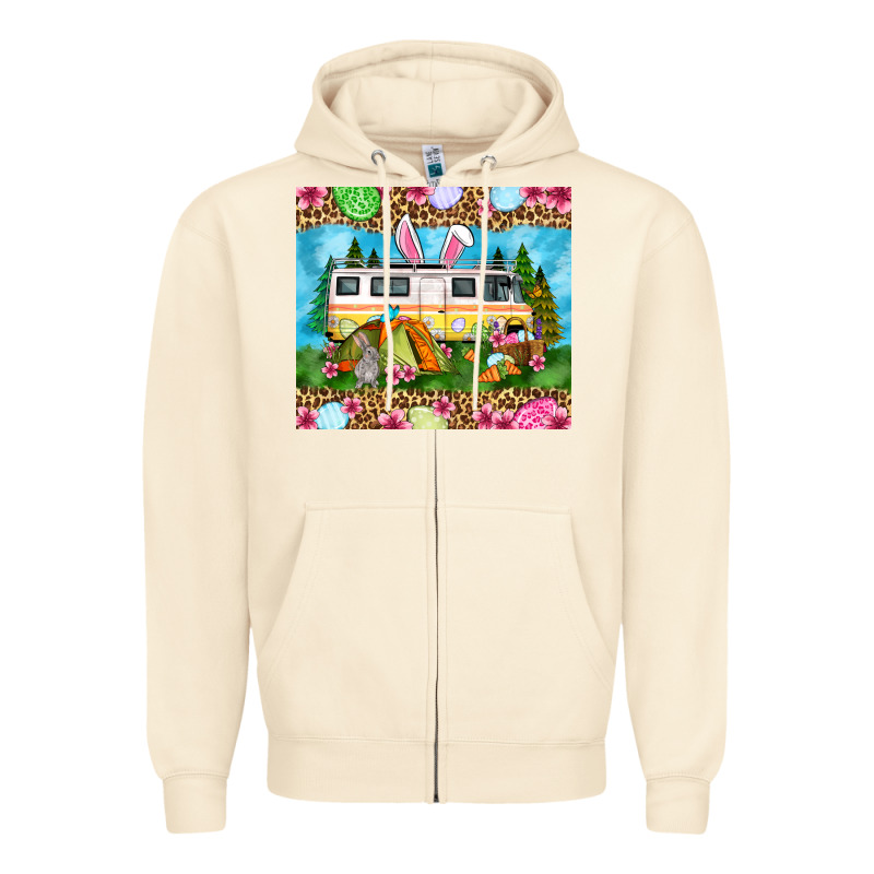 Easter Day Camping Zipper Hoodie by OliviaCreatesArt | Teevron