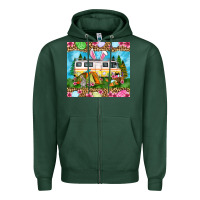 Sports Green Easter Day camping Zipper Hoodie - OliviaCreatesArt