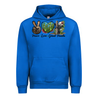 Cobalt Peace Love Giant Panda Urban Hoodie - LillyAllenDesigns