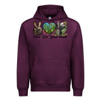Mauve Wine Peace Love Giant Panda Urban Hoodie - LillyAllenDesigns